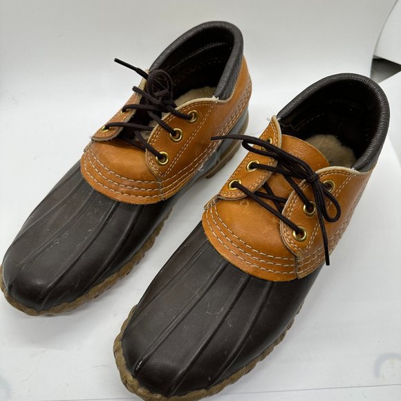 L.L. Bean Vintage Maine Hunting Duck Rubber Ankle Boots Made in USA Sz 7 - Picture 1 of 8